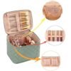 OCHEAL Makeup Bag,Large Travel Makeup Bag Organizer Cosmetic Bags for Women Washable Make Up Bag Makeup Organizer Case with Dividers - Large,Embossed Rhombus Green - Image 3
