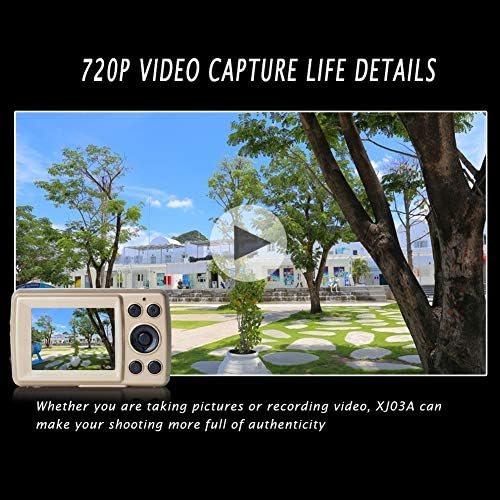 Portable Digital Camera, 2.4'' TFT HD Digital Compact Cameras, 16MP Zoom Recording Pocket Camera, Point and Shoot Cameras Mini Camerasfor Kids, Beginners,Teens(Gold) - Image 8