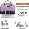 Weekender Bags for Women Overnight Bag Large Canvas Travel Duffel Bag with Shoe Compartment Carry On Tote Bag 3Pcs Set - Image 4