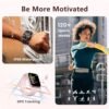Smart Watches for Women [AMOLED 46mm], Bluetooth Call, 24/7 Heart Rate/SpO2/Sleep/Stress Monitor, GPS Fitness Tracker, 120+ Sports Modes, Water Resistant Fitness Smartwatch for iOS Android (GoldPink) - Image 5