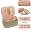 OCHEAL Makeup Bag, Portable Cosmetic Bag, Large Capacity Travel Makeup Case Organizer, Makeup Bags For Women Toiletry Bag for Girls Traveling With Handle and Divider-Green Braided - Image 2