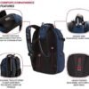 SwissGear 5358 USB ScanSmart Laptop Backpack, Blue/Black, Large - Image 5