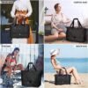 Travel Duffel Bags for Women Waterproof Weekender Overnight Bag Gym Tote Bag with Shoe Compartment and Wet Pocket Weekend Carry on Duffle Bag with USB Charging Port, Black - Image 8