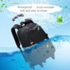 EKUIZAI Solid Color Trolley Backpack Schoolbag for Middle School Students Elementary Rolling Bag Daypack for Teen Boys - Image 5
