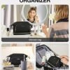 BAGSMART Travel Makeup Bag, Cosmetic Bag Make Up Organizer Case,Large Wide-open Pouch for Women Purse for Toiletries Accessories Brushes - Image 4