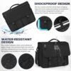 NEWHEY Messenger Bag Laptop Briefcases for Men 15.6 Inch Laptop Bag Water-resistant Computer Bag Lightweight Shoulder Handbag Satchel Bags for Work Business Travel College,Black - Image 4