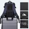 HOMIEE Travel Backpack Carry on Bag Personal Item Airline Approved 18x14x8 Inches, 40L Expandable Luggage Suitcase Daypack with USB Port, 17 Inch Laptop Weekender Bag, Blue - Image 5