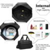 Kono Travel Duffel Bag 14L Under Seat Carry-on Bag Sports Tote Gym Bag Weekender Overnight Bags 13.78"x7.87"x7.87" Black - Image 4