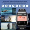 Smartwatch for Men Fitness Smart Watch: 2.0 inch Wrist Watch with Bluetooth Call Answer - Android iOS Compatible Military 3ATM Waterproof 100+ Sports Digital Activity Tracker Heart Rate Sleep Monitor - Image 5