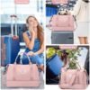 Travel Duffel Bag with Shoes Compartment, Shoulder Weekender Overnight Bag for Women,Travel Tote Bag Sports Gym Bag with Toiletry Bag - Image 8