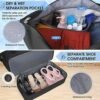 Travel Duffel Bags for Women Waterproof Weekender Overnight Bag Gym Tote Bag with Shoe Compartment and Wet Pocket Weekend Carry on Duffle Bag with USB Charging Port, Black - Image 4
