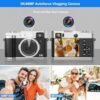 5K Digital Camera for Photography Autofocus 48MP Vlogging Camera for YouTube 16X Digital Zoom Point and Shoot Cameras with SD Card, 2 Batteries, Viewfinder & Mode Dial - Image 2