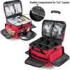 Trunab Rolling Medical Bag with Detachable Trolley, Nurse Rolling Bag with Removable Dividers 15.6” Laptop Sleeve, First Aid Responder Bag Empty for Home Health Nurses, Doctors, EMT, EMS - Image 2