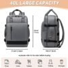 Large Travel Backpack for Women, 40L Carry On Backpack Airline Flight Approved with USB Charging Port Shoes Compartment, Personal Luggage Backpack Casual Daypack 15.6 Inch Laptop Backpack - Image 2
