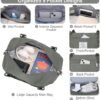 Travel Bag with Shoes Compartment,Weekender Bags for Women Travel,Carry On Duffel Overnight Bag with Trolley Sleeve & Wet Pocket,Travel tote Bag Sports Gym Bag - Image 3