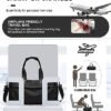 Gym Bag for Women Men, Sport Duffel Bag with Toiletry Bag & Shoe Compartment,Waterproof Travel Weekender Overnight Carry on Bag for Yoga with Trolley Sleeve, Black Set - Image 6