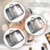 TSA Approved Toiletry Bag, Clear Travel Bag for Liquids Toiletries, Makeup Cosmetic Bag Organizer, Carry on Travel Accessories Essentials, Large Size, Black - Image 4