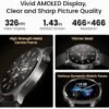 TOZO S5 Smart Watch (Answer/Make Calls), 1.43’’ AMOLED Smart Watches for Men Women 100+ Sport Modes Fitness Watch with Blood Oxygen/Sleep/Heart Rate Monitor, IP68 Waterproof Smartwatch Black - Image 2