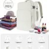 Beraliy Travel Backpack, Carry-on Backpack Airline Approved, Personal Item Bag for Women Men, Hiking Backpack, Business Work Gym Daypack Weekender Bag, Beige - Image 9