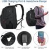 Z-MGKISS Extra Large Travel Backpack, TSA Backpack 17.3 Inch, 50L Anti Theft 17 Inch Big Business Laptop Backpack, Gift for Men & Women, Water Resistant College Rucksack Bag with USB Port, Black - Image 5