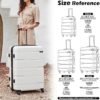 Coolife Luggage Expandable(only 28") Suitcase PC+ABS Spinner Built-In TSA lock 20in 24in 28in Carry on (Teal., S(20in_carry on)) - Image 7
