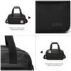 Kono Travel Duffel Bag 14L Under Seat Carry-on Bag Sports Tote Gym Bag Weekender Overnight Bags 13.78"x7.87"x7.87" Black - Image 2