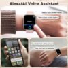 Smart Watches for Women/Men,Alexa Built-in Smartwatch(Answer/Make Calls),1.91'' HD iOS/Andorid Compatible 100+DIY Dails Activity Tracker,IP68 Waterproof 100+ Sports Fitness Tracker,SpO2/Sleep Monitor - Image 3
