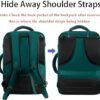 MATEIN Travel Backpack Personal Item Size, Carry on Backpack for Airplanes, Simple Backpack with Trolley Sleeve, Gifts for International Travelers, 35L, Peacock Blue - Image 5