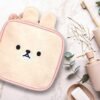 na1 Cute Kawaii Plush Makeup/Cosmetic Bag With Inner Pocket and Handle and Zipper Closure for Convenient Travel and Portability, Soft Velvet Texture, For Women and Girls (Pink Bunny) - Image 8