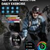 2024 Military Smart Watch for Men,50 Day Battery,IP68 Waterproof,1.43’’ AMOLED Display,123 Sport Modes,Health &Fitness Smartwatch with Heart Rate/SpO2/Sleep Monitor for Android iOS - Image 4