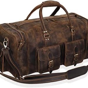 Large duffel bags for men holdall leather travel bag overnight gym sports weekend bag