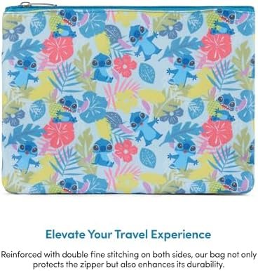 Disney Lilo and Stitch Cosmetic Case Set - Girls, Boys, Teens, Adults - Officially Licensed Lilo and Stitch Travel Cosmetic Case 3 Piece Set (Blue) - Image 6