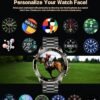 Smart Watch for Men Answer/Make Call for Android iPhone, 1.43" AMOLED HD Screen Mens Luxury Watch, 400mAh Heavy Duty Smartwatch Heart Rate Blood Oxygen Blood Pressure Sleep Monitor Pedometer, 2 Straps - Image 8