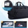 BAGSMART Duffle Bag for Men, 53L Large Gym Duffle Travel bag, weekender Overnight bag with Shoe Bag and Multiple Pockets for Travel Essentials, Sports, Traveling(Black) - Image 3