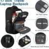 ZOMFELT Rolling Backpack for Women Men, Carry on Luggage Travel Backpack with Wheels, 17 Inch Laptop Backpack with Toiletry Bag, Wheeled Backpack for Travel Trip Business Black - Image 4