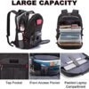 LOVEVOOK Travel Laptop Backpack Waterproof Anti Theft Backpack with Lock and USB Charging Port Large 17-17.3 Inch Computer Business Backpack for Men Women Black - Image 2