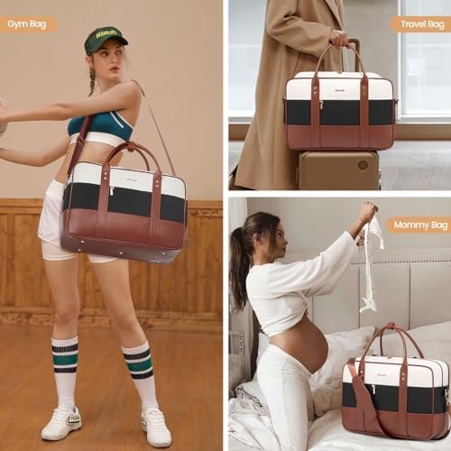 LOVEVOOK Weekender Travel Duffel Bag with Laptop Compartment, Personal Item Duffle Bags for Women, Overnight Bag with Toiletry Bag, Yoga Gym Bag with Wet Pocket, Hospital Bag for Labor and Delivery - Image 8