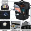NUBILY Travel Backpack for Men Women 40L Carry on Backpack Airline Approved 17 Inch Laptop Backpack Waterproof Large Backpack Luggage Daypack Business College Weekender Overnight Backpack, Black - Image 2