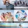 5K Digital Camera with 64GB Card, Touch Screen & 10X Optical Zoom, 56MP Front and Rear Camera with Autofocus 6-axis Anti-Shake, Selfie Vlogging Camera for Photography and Video, Ultra Bright Flash - Image 7
