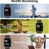 Smart Watch, Fitness Tracker with Heart Rate, SpO2 and Sleep Monitor, 42mm Swimming Waterproof Watch, Fitness Watches for Women Men, Step Tracker, Smartwatch Compatible with iOS Android Phones - Image 2