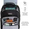 Kenneth Cole REACTION Chelsea 2-Piece Bundle - 20" Chevron Expandable 8-Wheel Carry-On Suitcase & Matching 15" Laptop Backpack, Black - Image 5