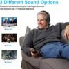 Wireless Headphones for TV Watching with Digital Optical RCA 2.4GHz RF Transmitter Charging Dock, Over Ear Headset with 3 Audio Modes, 197FT Wireless Range, 10Hrs Audio Playtime - Image 3