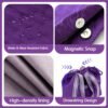 FIORETTO Womens Quilted Travel Tote Bag Duffle Bag with Trolley Sleeve, Gym Weekender Overnight Hospital Bag with Double Shoulder Strap, Water-Resistant Carry On Hand luggage Bag Holdall Purple - Image 4