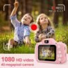 Upgrade Kids Camera,Gifts for Boys and Girls of Age 3-9, 1080P HD Digital Video Cameras for Toddler, 20M high -Definition Digital Camera, Suitable for Portable Toys with 32GB SD Card-Pink - Image 3