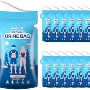 SUNBURST Travel Urinal,Portable Urinal with Large and Sturdy Opening, Portable Pee Bag for Men and Women Use to Travel Camping Traffic