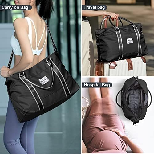 VECAVE Weekender Bags for Women,Carry on Bag,Overnight Bag with Trolley Sleeve,Sports Tote Gym Bag,Travel bag for Women… - Image 6