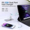 TT&C USB C Charger Block, 20W Dual Port PD+QC Power Wall USB C Adapter, Fast Type C Charging Plug for iPhone 15/14/13/12/11/Pro Max/XS/XR/X, Samsung Galaxy, LG and More-3Pack - Image 4