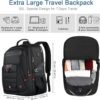 Z-MGKISS Extra Large Travel Backpack, TSA Backpack 17.3 Inch, 50L Anti Theft 17 Inch Big Business Laptop Backpack, Gift for Men & Women, Water Resistant College Rucksack Bag with USB Port, Black - Image 4