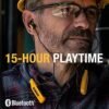 DEWALT Wireless Bluetooth Neckband Headphones — Neckband Earphones with 15H Playtime — Noise-Isolating Wireless Earbuds — Jobsite Pro Built-in Mic for Crystal-Clear Calls - Image 3