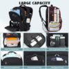 Travel Laptop Backpack, 17 Inch Extra Large Laptop Backpack with USB Charging Hole 45L Anti Theft Travel Backpack Water Resistant College Business Computer Bag Fit 17.3 Inch Laptop for Men Women Black - Image 2